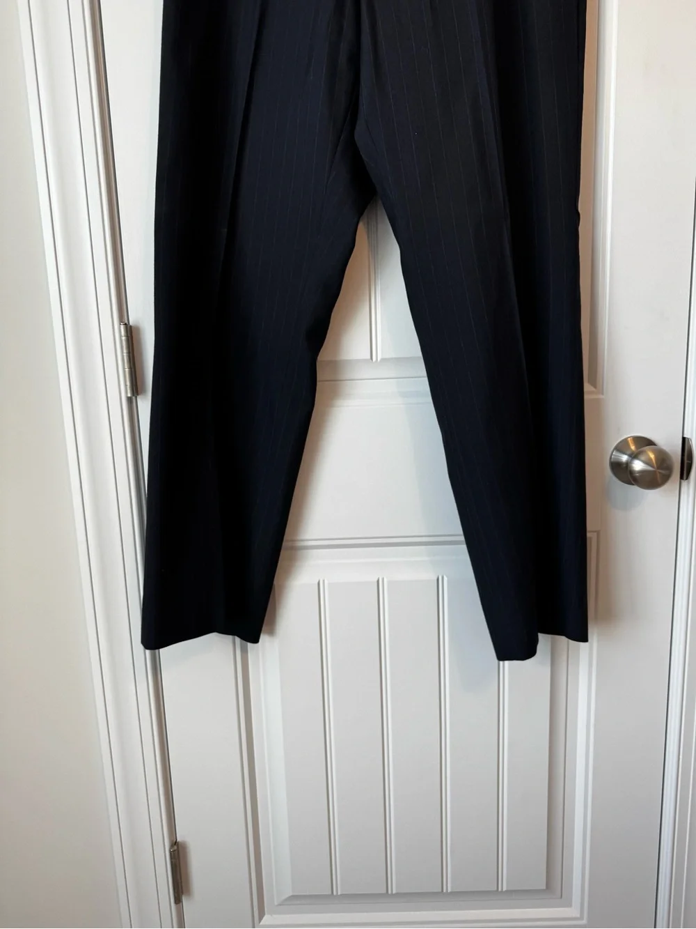 Vintage Men's Pinstripe Suit Jacket & Pants - Navy